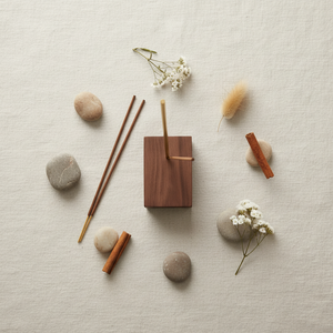 Kanso Brass Line Incense Holder - flat lay