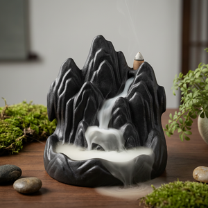 Mountain Waterfall Backflow Burner - lifestyle scene