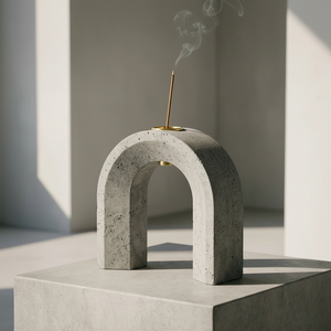 Concrete Arch Incense Holder - detail shot