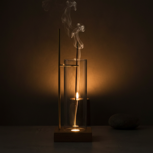 Suspended Glass Ash-Catcher Incense Holder - mood shot