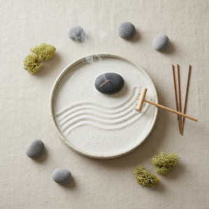 Rock Garden Incense Holder - flat lay