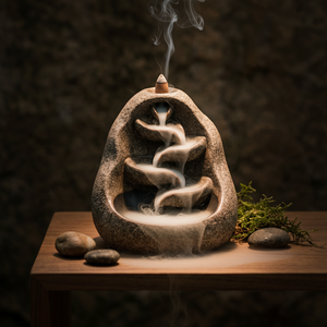 Mountain Mist Backflow Burner - smoke effect in action