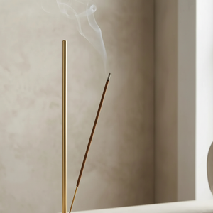 Kanso Brass Line Incense Holder - detail shot