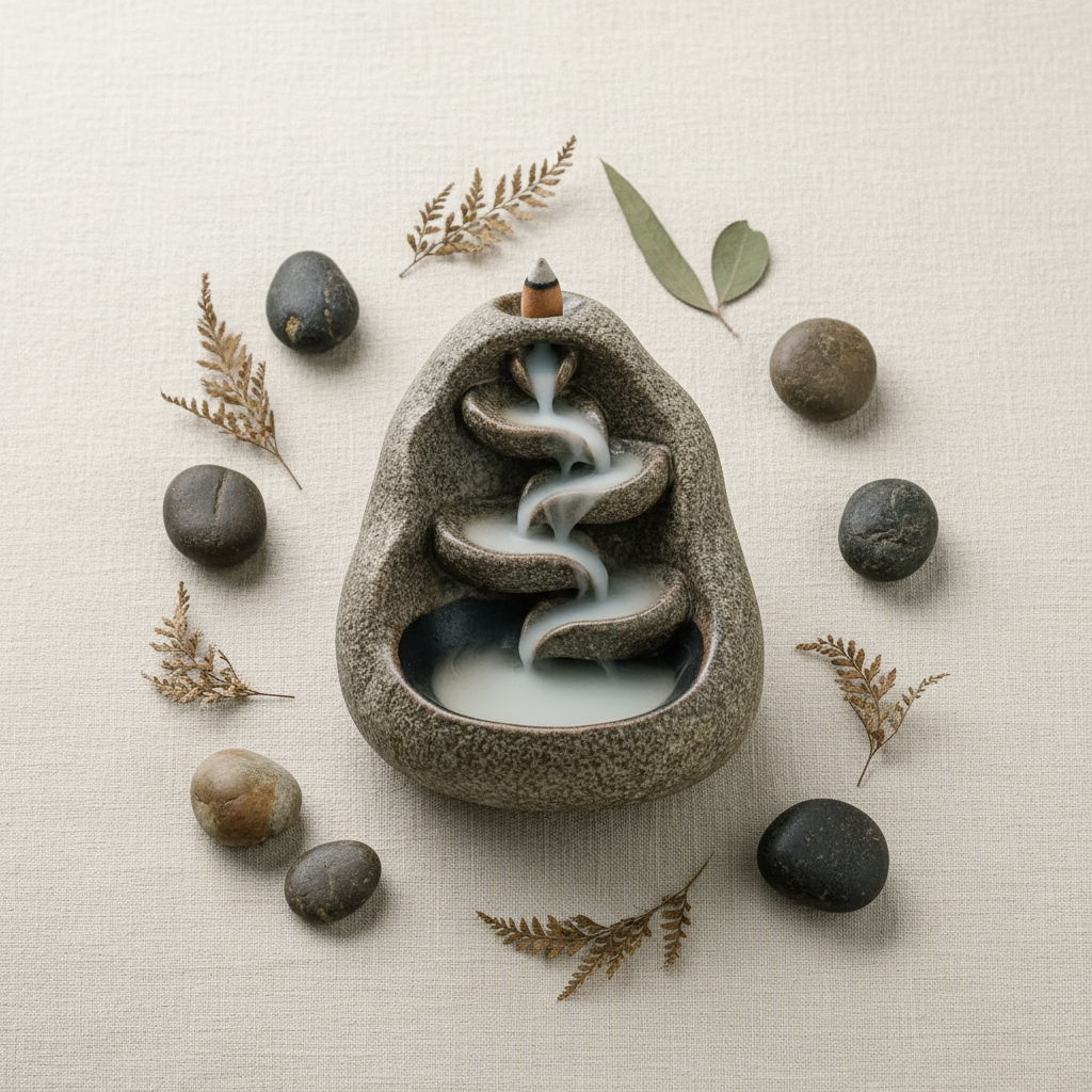 Mountain Mist Backflow Burner - flat lay