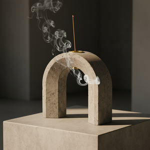 Concrete Arch Incense Holder - mood shot