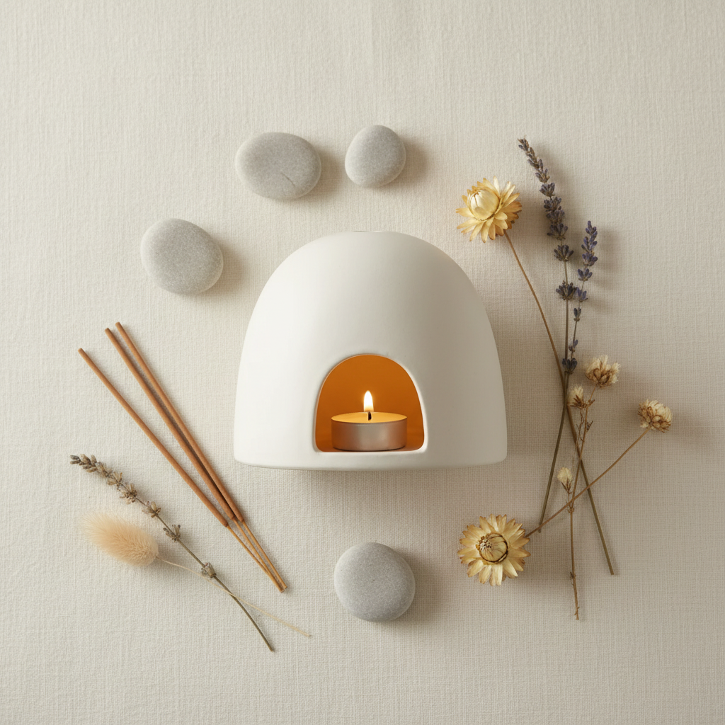 Cave Arch Burner with Tea Light - flat lay